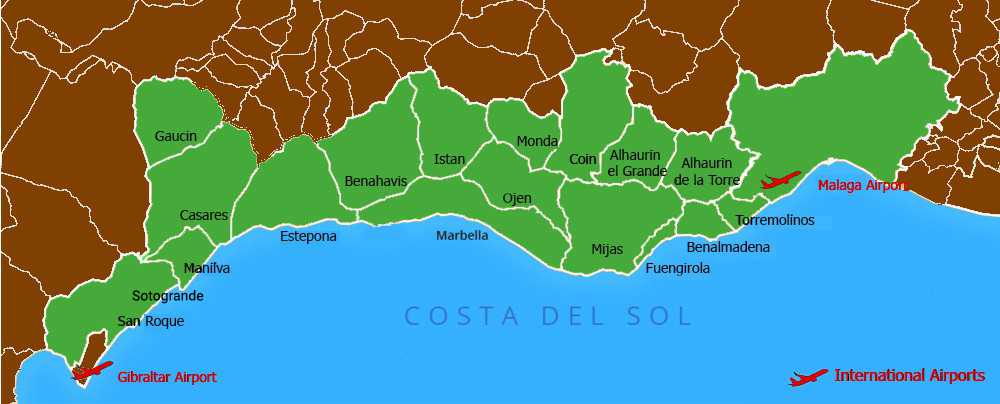 Mapa Costa del Sol
